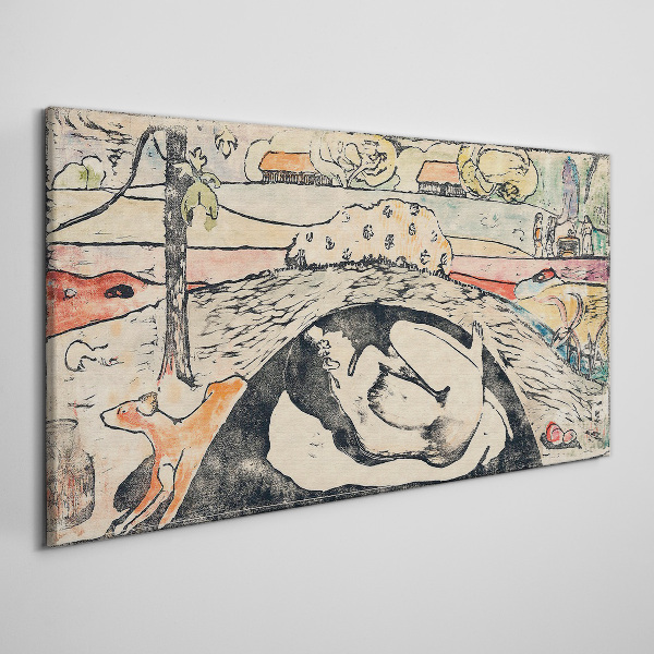 Vászonkép Jelenet egy vidéki tájról