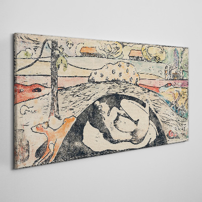 Vászonkép Jelenet egy vidéki tájról