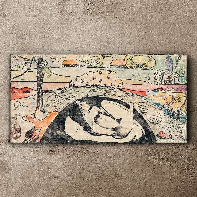 Vászonkép Jelenet egy vidéki tájról