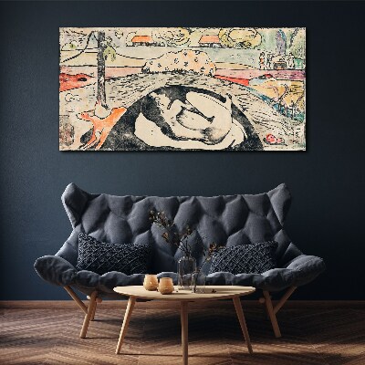 Vászonkép Jelenet egy vidéki tájról