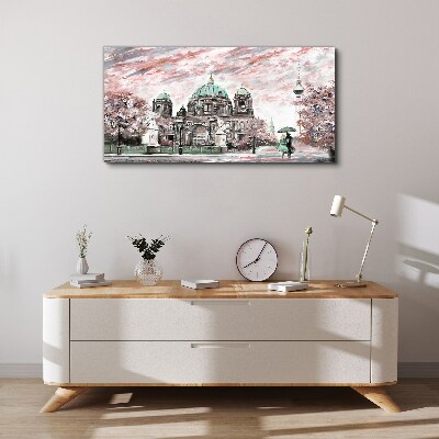 Vászonkép Berlini építészet tavaszi színekben