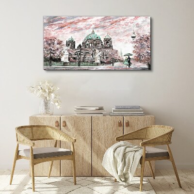 Vászonkép Berlini építészet tavaszi színekben