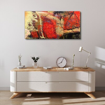 Vászonkép Absztrakt táj intenzív színekkel