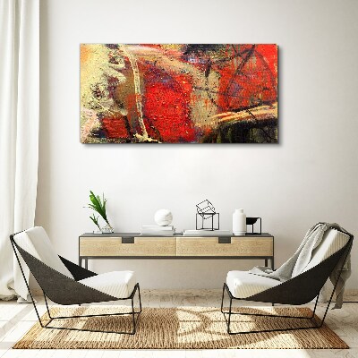 Vászonkép Absztrakt táj intenzív színekkel