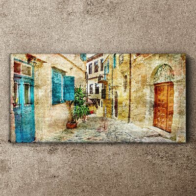 Vászonkép Bájos utcák pasztell színekben