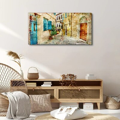 Vászonkép Bájos utcák pasztell színekben