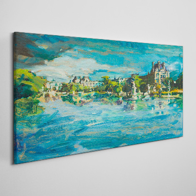 Vászonkép A tározó a napfényben