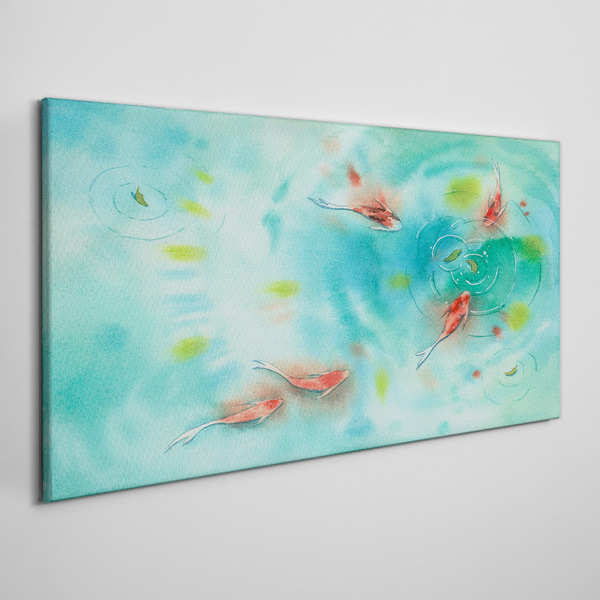 Vászonkép Nyugodt víz halakkal