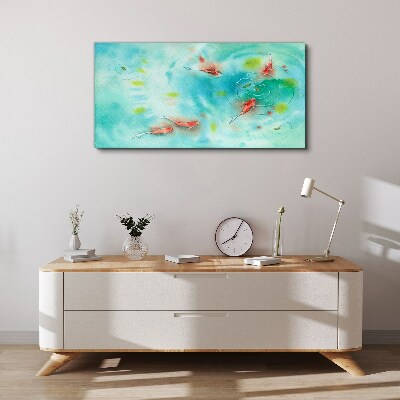 Vászonkép Nyugodt víz halakkal