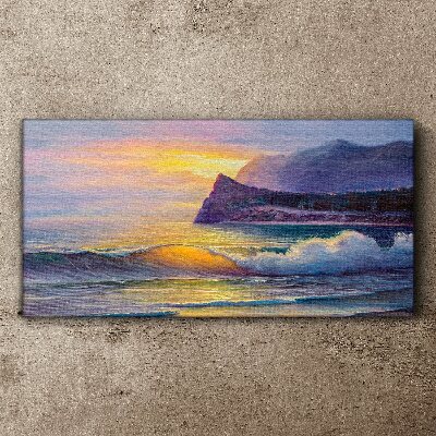 Vászonkép Naplemente az óceán felett