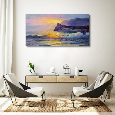 Vászonkép Naplemente az óceán felett