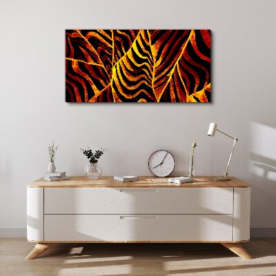 Vászonkép Arany levelek égnek