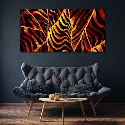 Vászonkép Arany levelek égnek