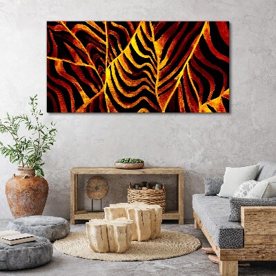 Vászonkép Arany levelek égnek