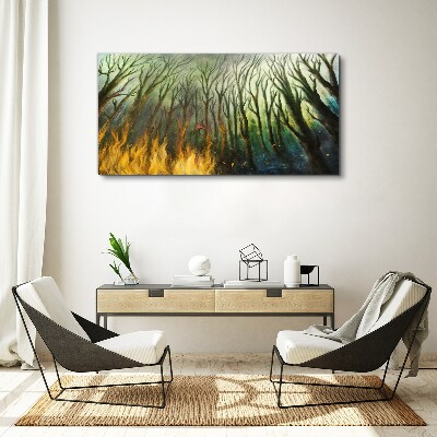 Vászonkép Erdő lángokban