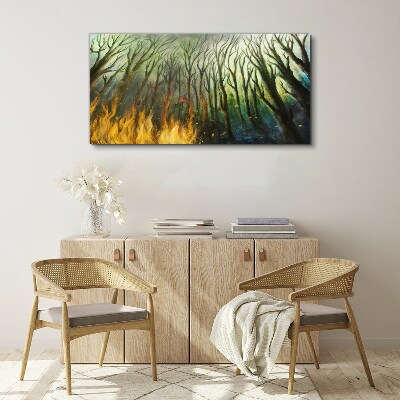 Vászonkép Erdő lángokban