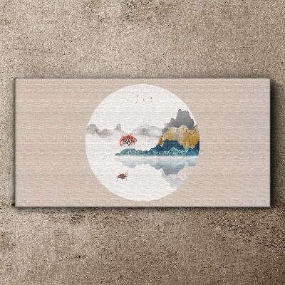 Vászonkép Békés táj körben