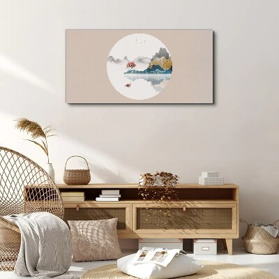 Vászonkép Békés táj körben