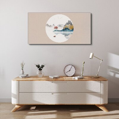 Vászonkép Békés táj körben