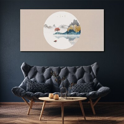 Vászonkép Békés táj körben