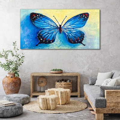 Vászonkép Kék pillangó absztrakt háttér
