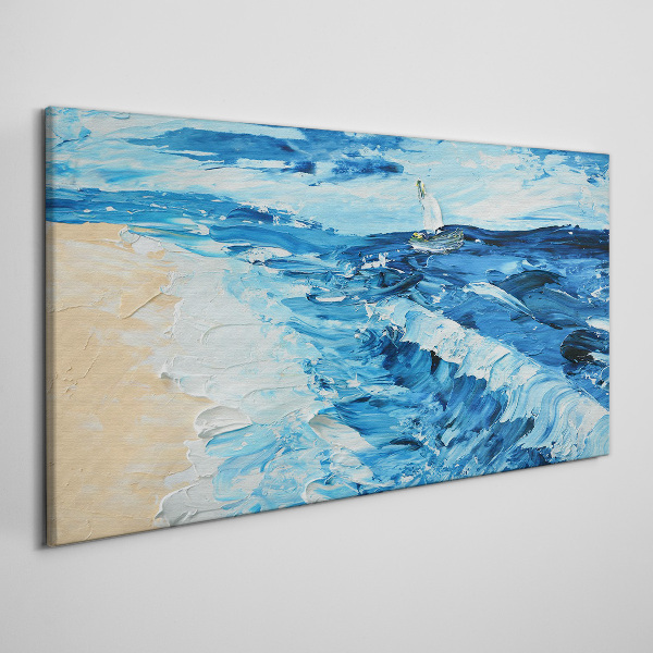 Vászonkép Nyugodt tenger vitorlással