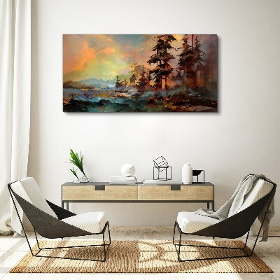 Vászonkép Titokzatos hegyi táj