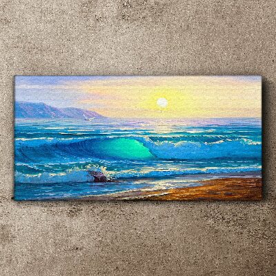 Vászonkép Csendes reggel a tenger mellett