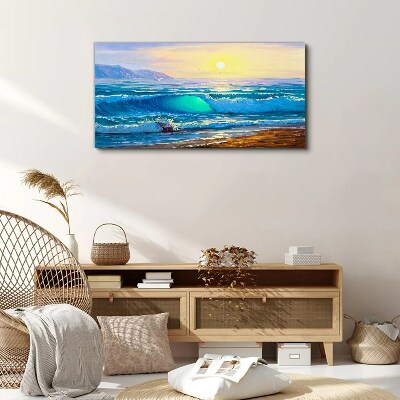 Vászonkép Csendes reggel a tenger mellett