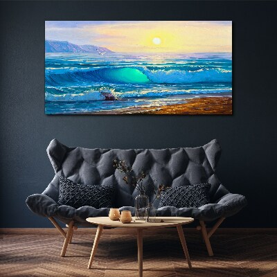 Vászonkép Csendes reggel a tenger mellett