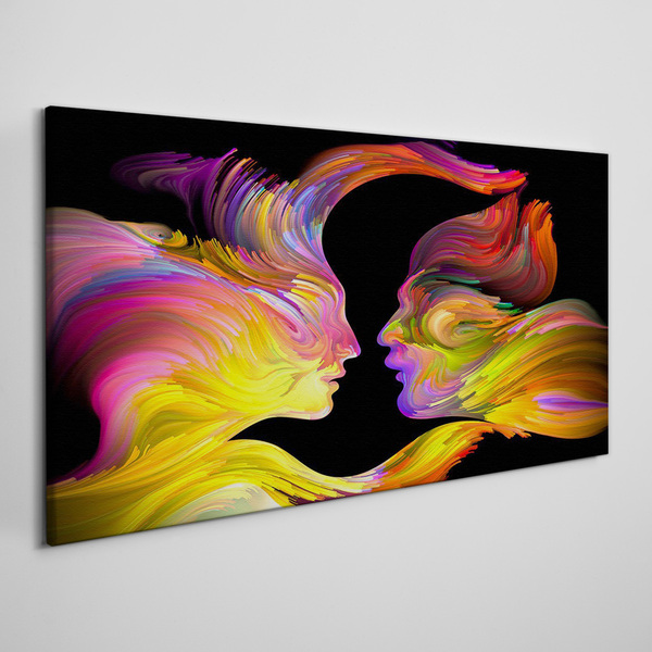 Vászonkép Érzelmi párbeszéd színekben