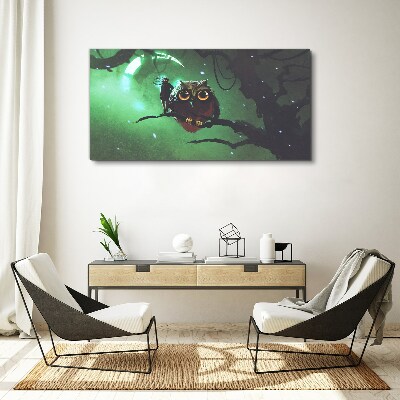 Vászonkép Zöld éjszakai beszéd