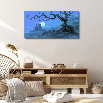 Vászonkép Kastély a holdfényben