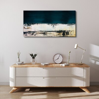 Vászonkép Nyugodt horizont a kék árnyalataiban