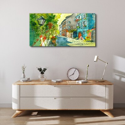 Vászonkép Bájos utca színben