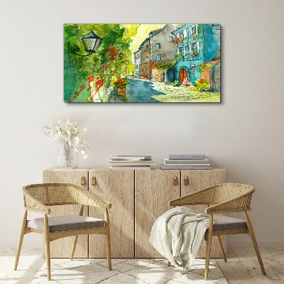 Vászonkép Bájos utca színben