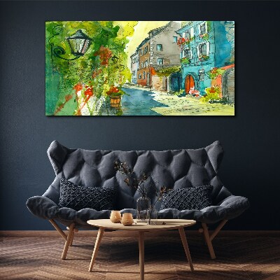 Vászonkép Bájos utca színben