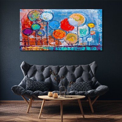 Vászonkép Színes fák a szélben