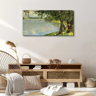 Vászonkép Béke a folyó mellett