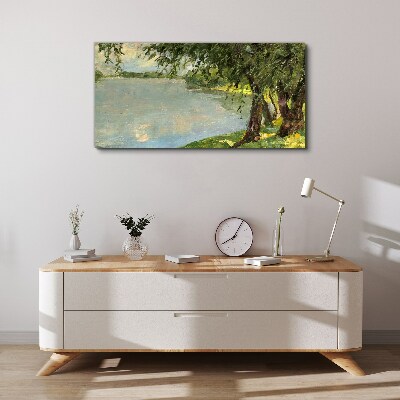 Vászonkép Béke a folyó mellett