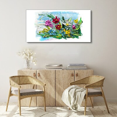 Vászonkép Virágos csokor intenzív színekben