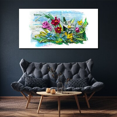 Vászonkép Virágos csokor intenzív színekben