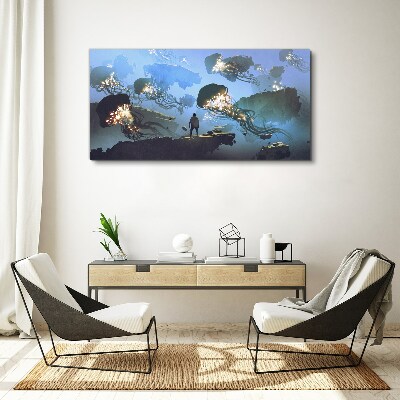 Vászonkép Víz alatti utazás a medúza tükrében