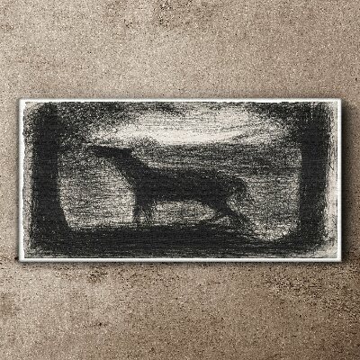 Vászonkép Egy ló árnyéka az erdőben