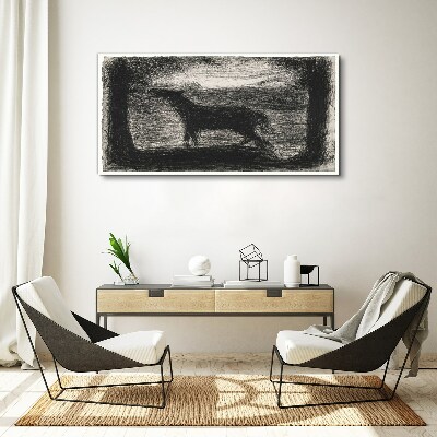 Vászonkép Egy ló árnyéka az erdőben