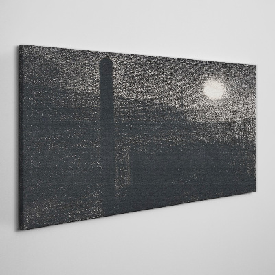 Vászonkép Naplemente a város felett