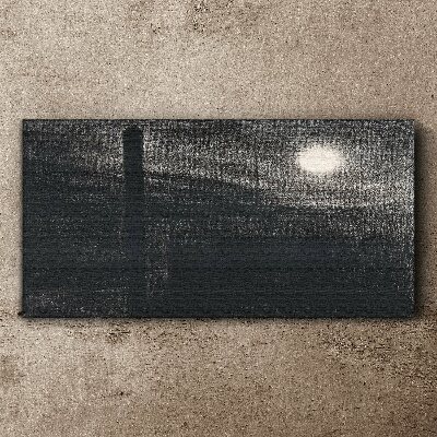 Vászonkép Naplemente a város felett