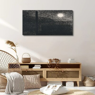 Vászonkép Naplemente a város felett