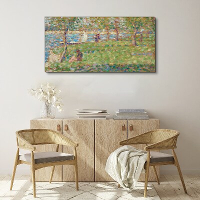 Vászonkép Nyári délután a folyón