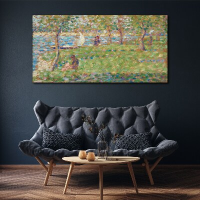 Vászonkép Nyári délután a folyón